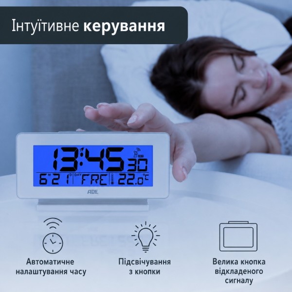 Фото - Настільний годинник ADE CK1703-1 White